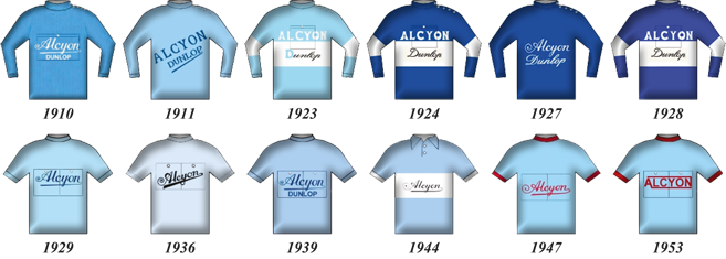 alcyon team jerseys through history